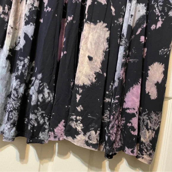 Torrid Mini Super Soft Knits Trapeze V-Neck Dress Tie dye black Plus Size 5X - Picture 14 of 15